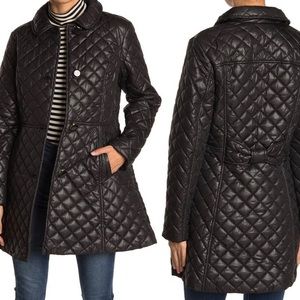 Kate Spade Quilted Peter Pan Collar Coat